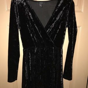 Black velvet dress